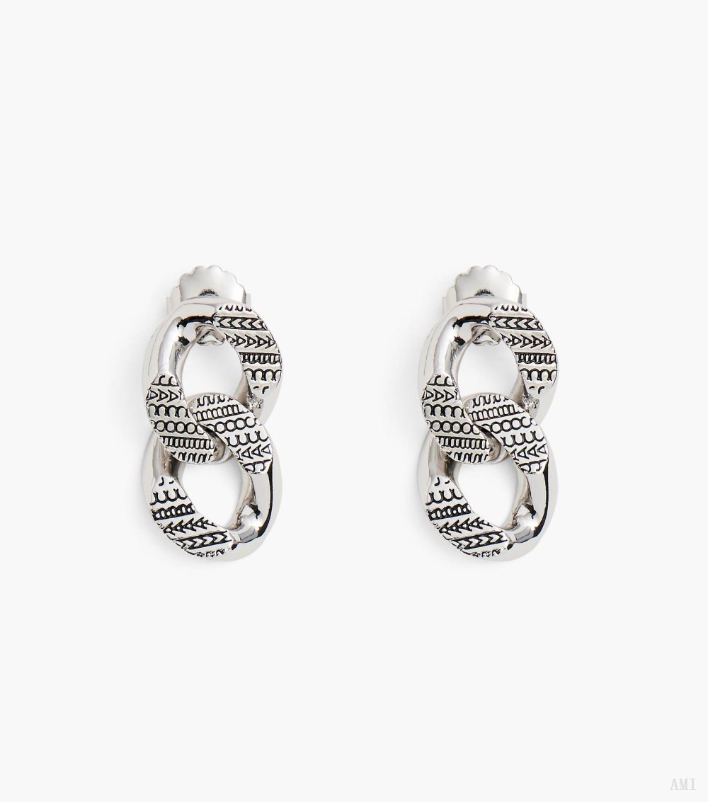 The Monogram Chain Link Earrings