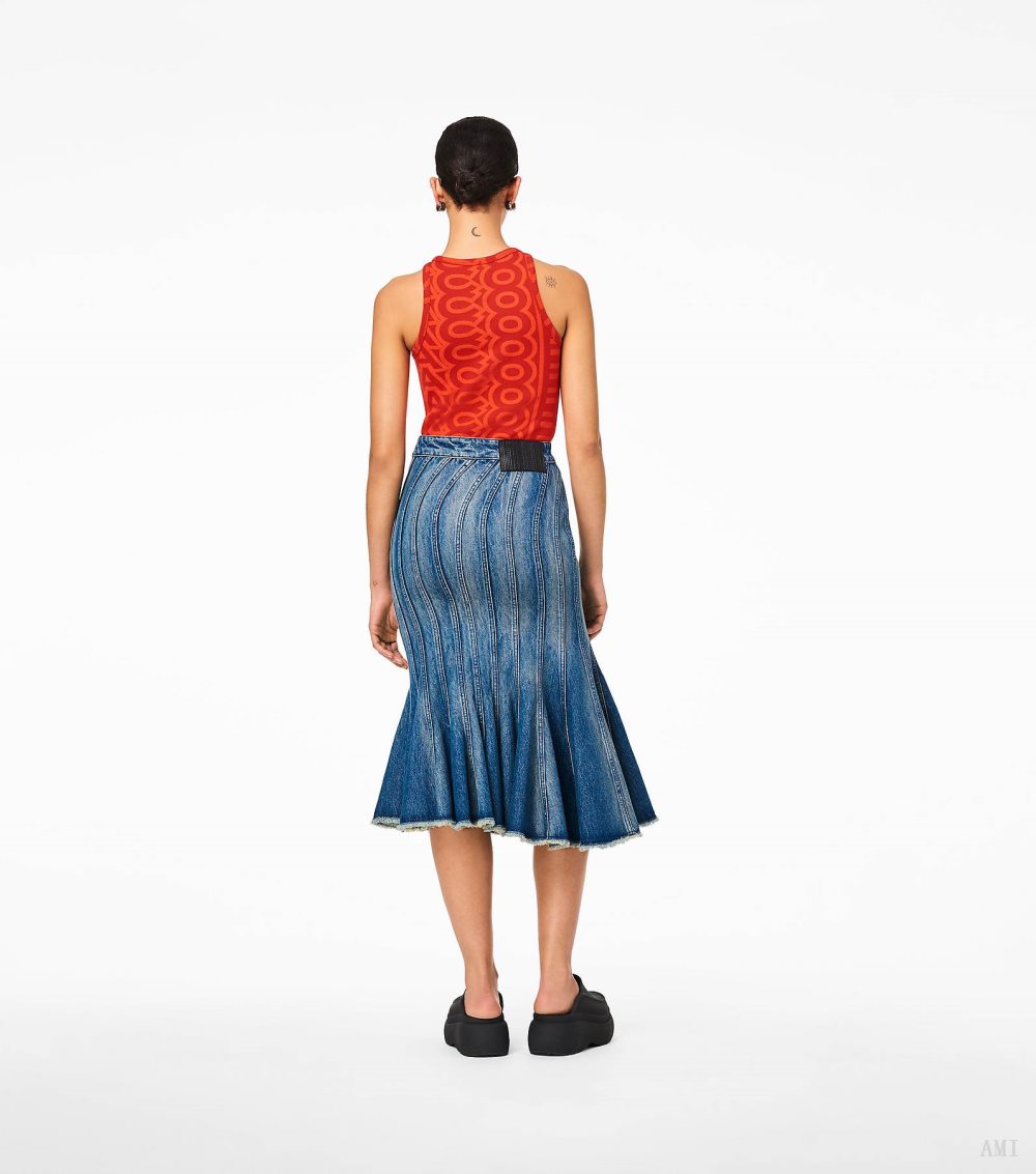 The Wave Denim Skirt