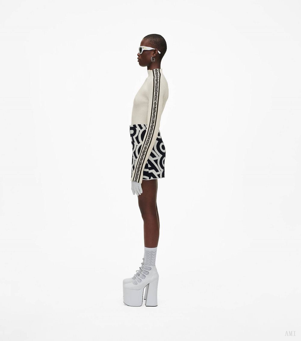 The Flock Monogram Mini Skirt