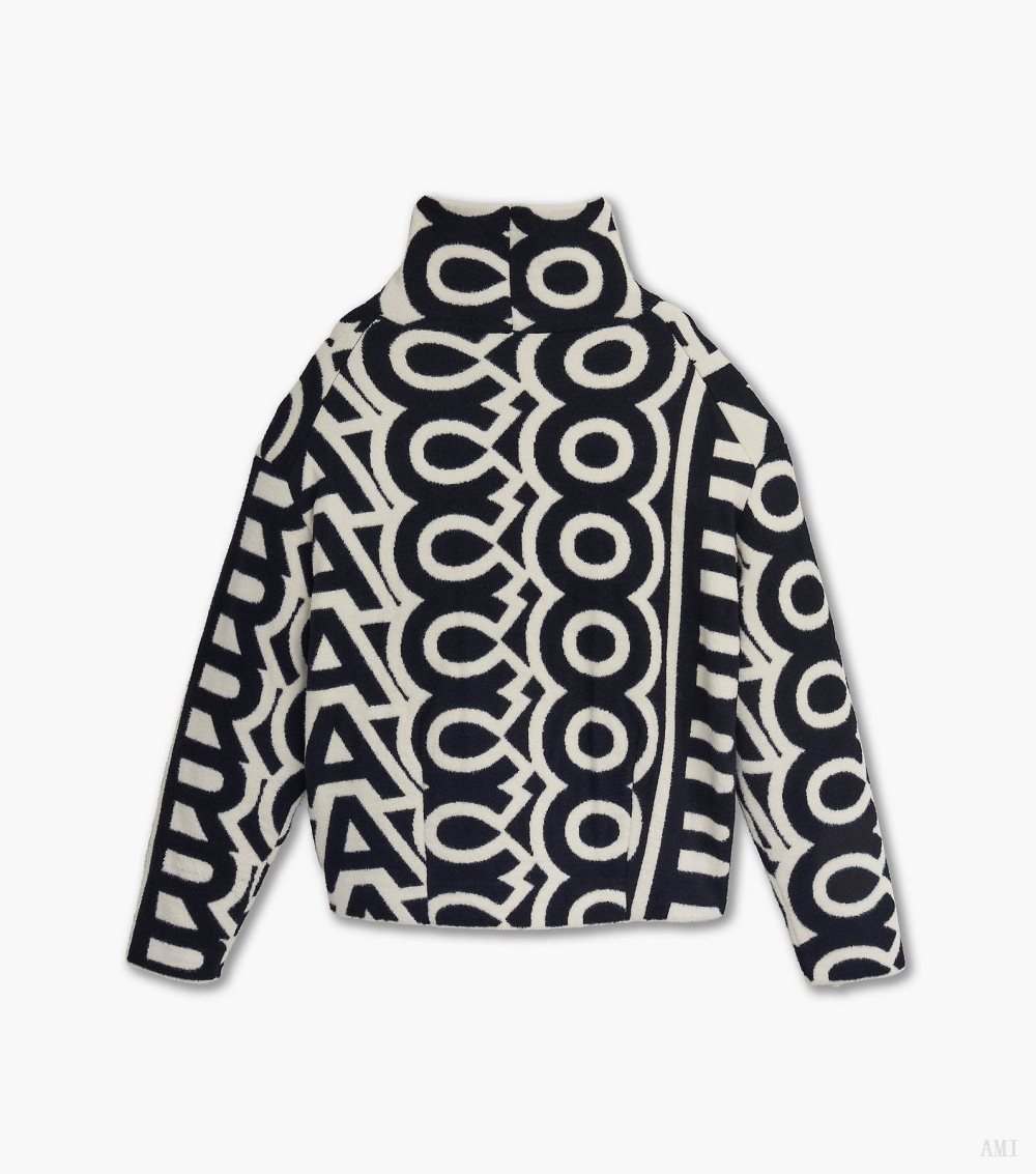 The Flock Monogram Funnel Sweater