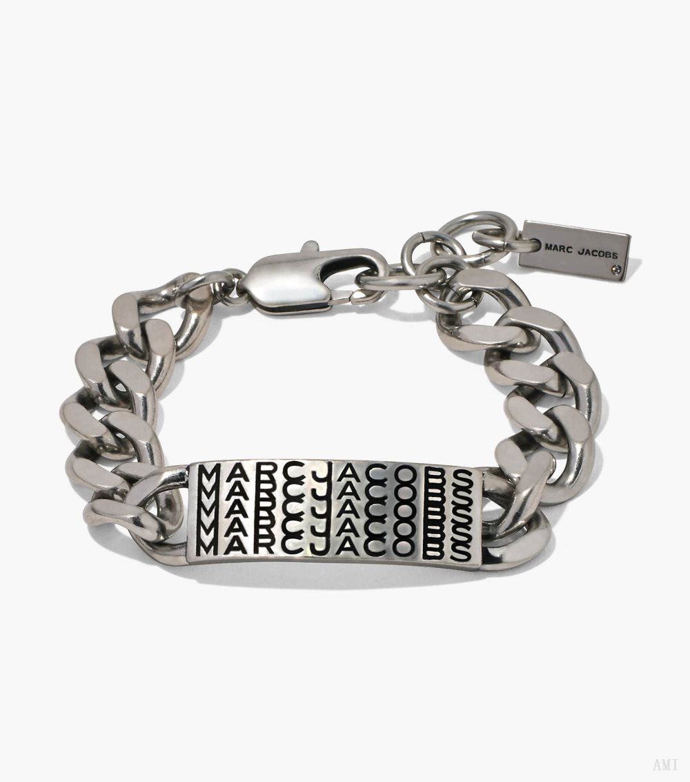 The Barcode Monogram ID Chain Bracelet