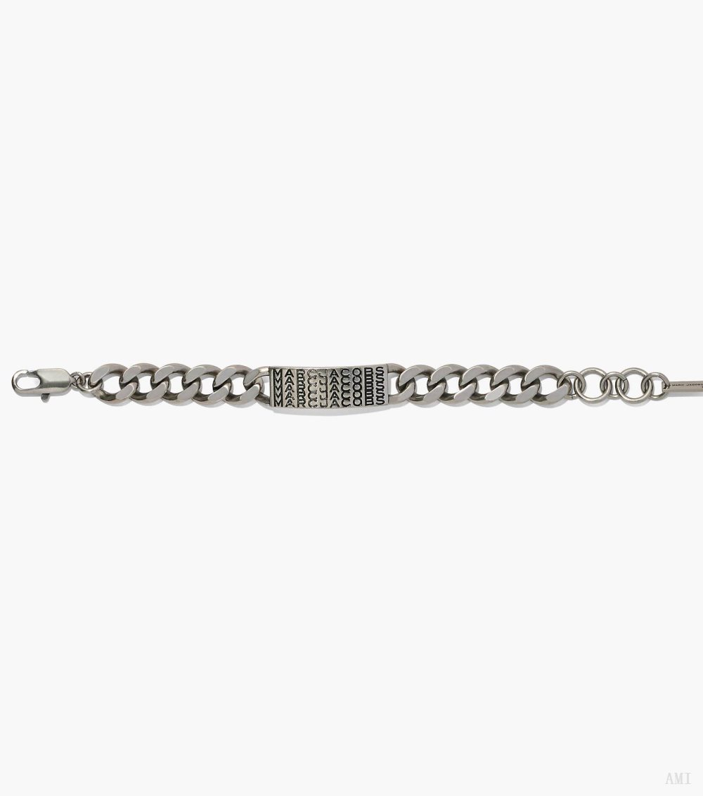 The Barcode Monogram ID Chain Bracelet