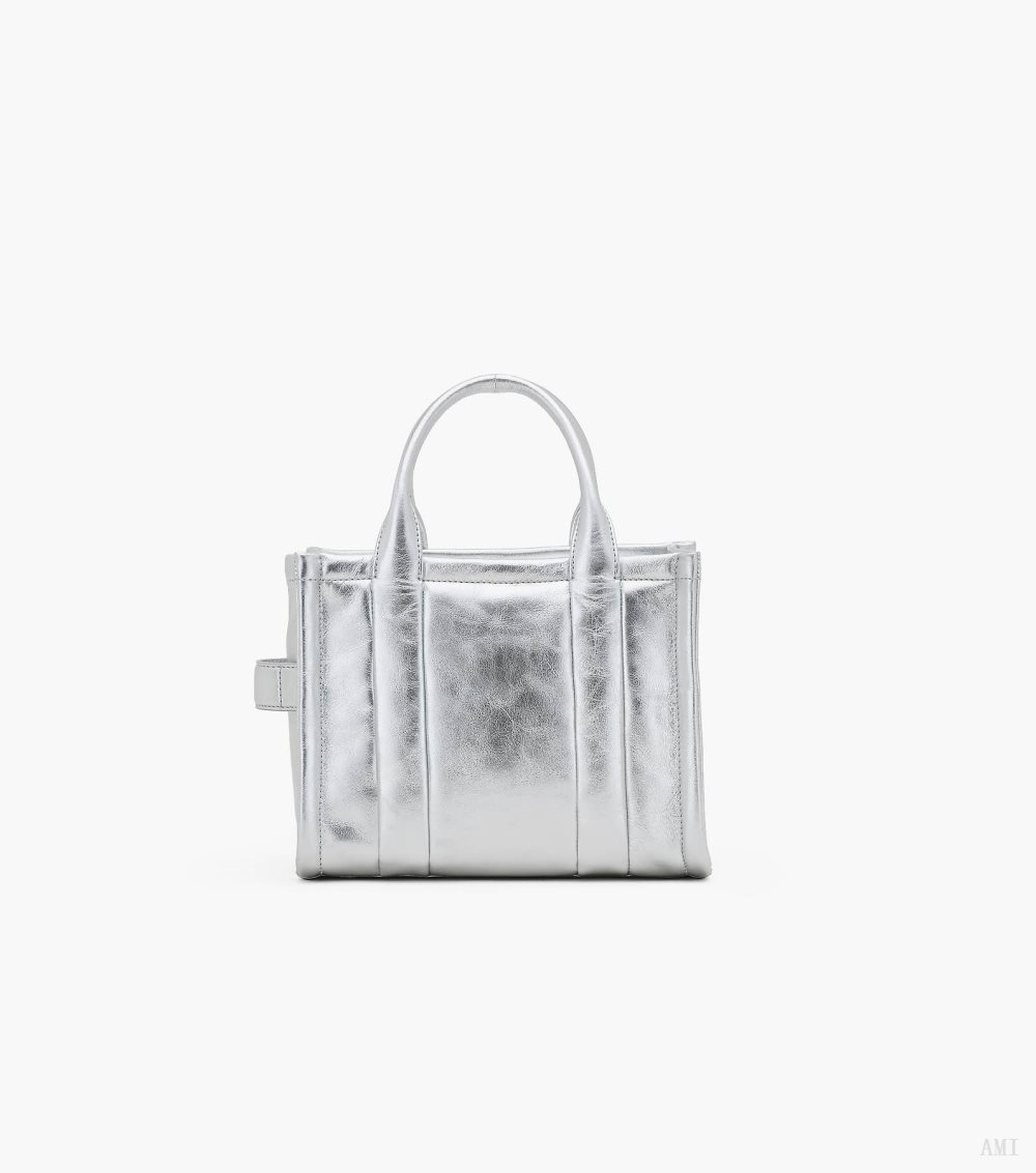 The Metallic Leather Small Tote Bag